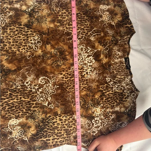 Brittany Black Brown Leopard Print Top - Picture 4 of 4